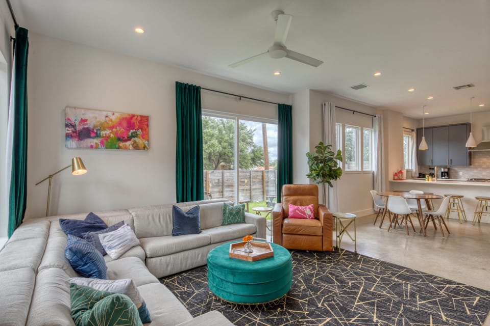 Contemporary living room with flat screen TV