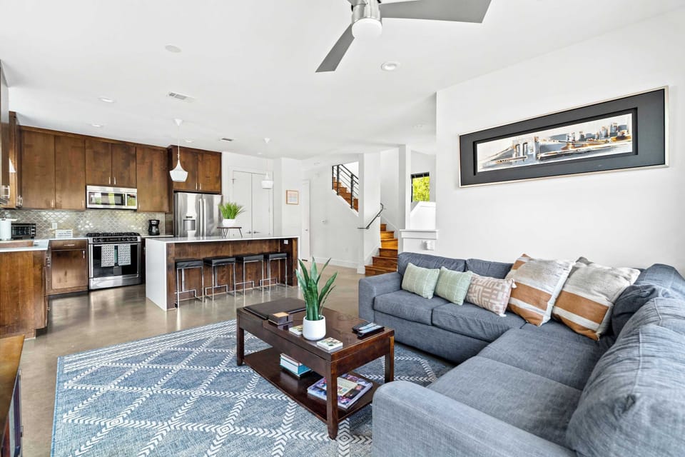 Living, dining, and kitchen