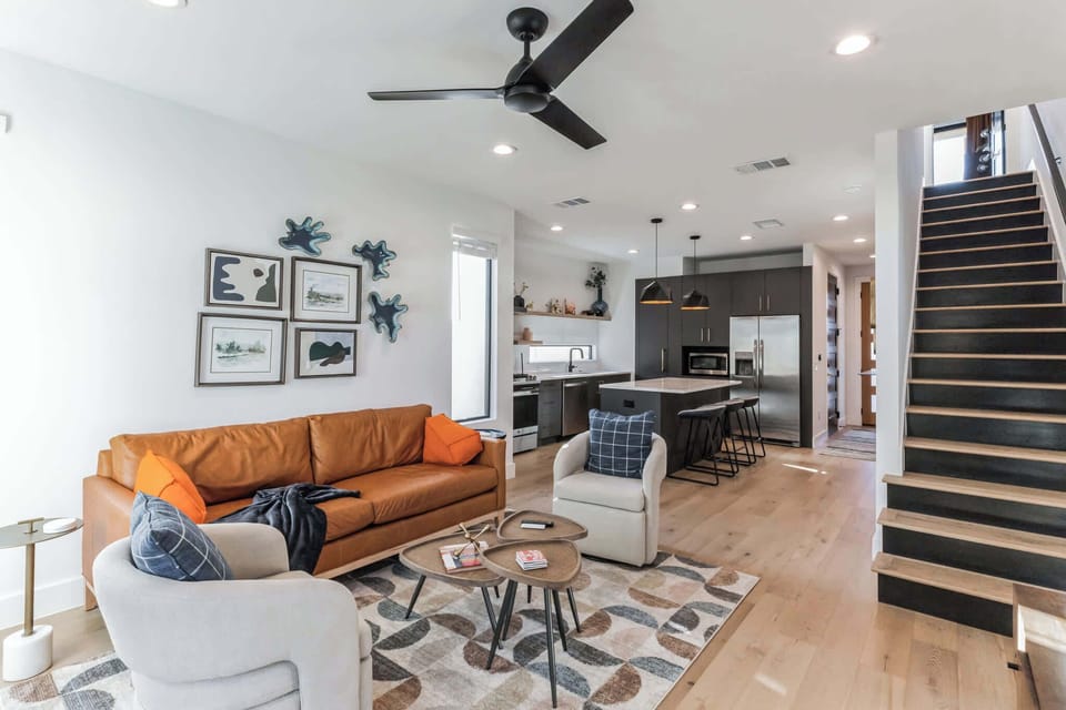 Step into this stylish retreat