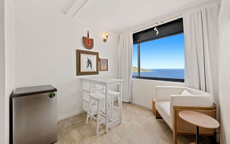 A cozy nook for meals and conversation.