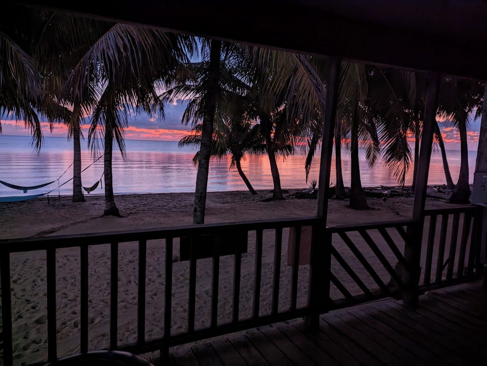 Enjoy sunrises from your king bed and deck