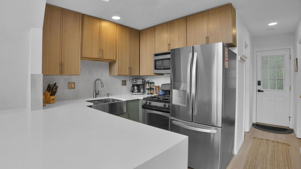 A fully equipped kitchen ready for all your cooking needs.
