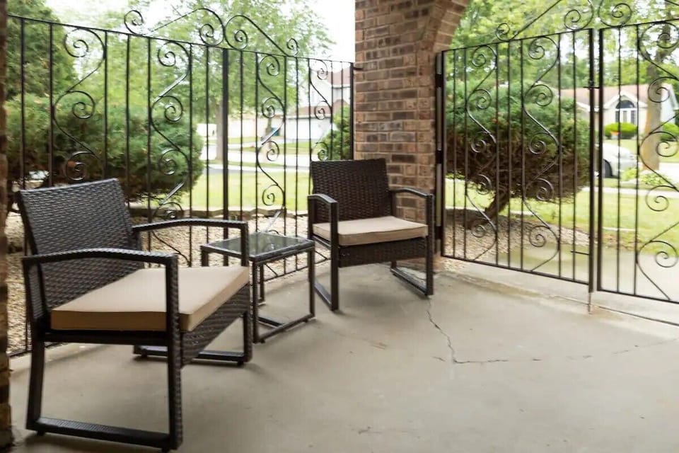 Front patio area
