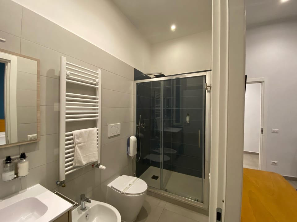 Deluxe Triple Room, City View | Bathroom | Shower, hair dryer, bidet, towels