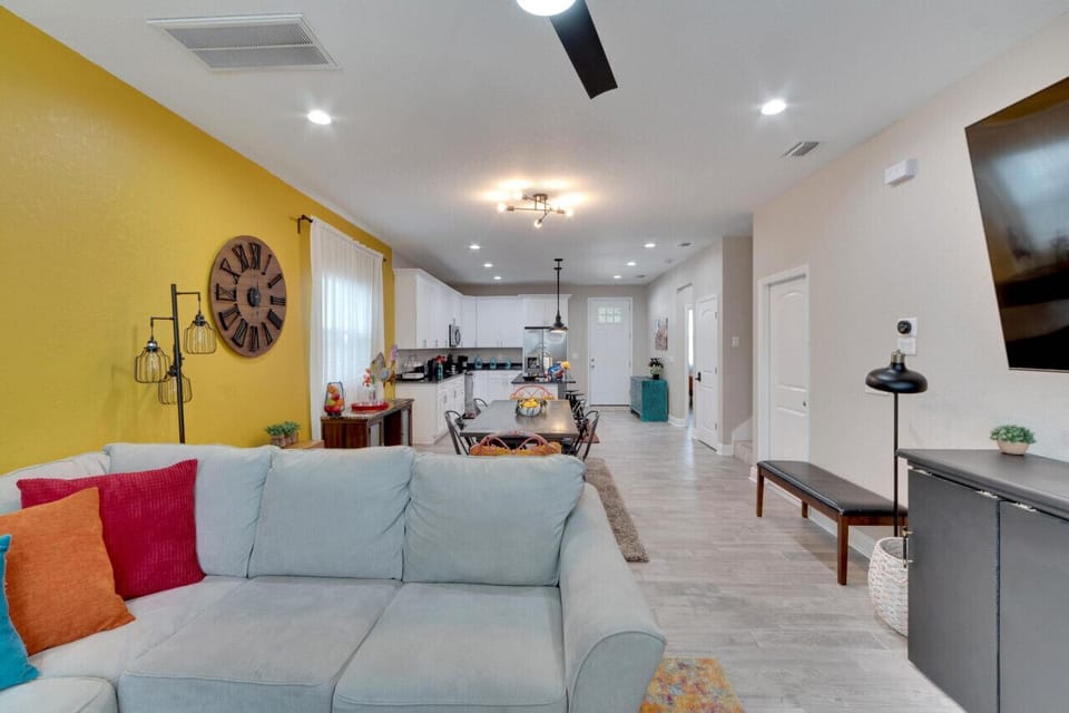 Large Sectional with 82` TV