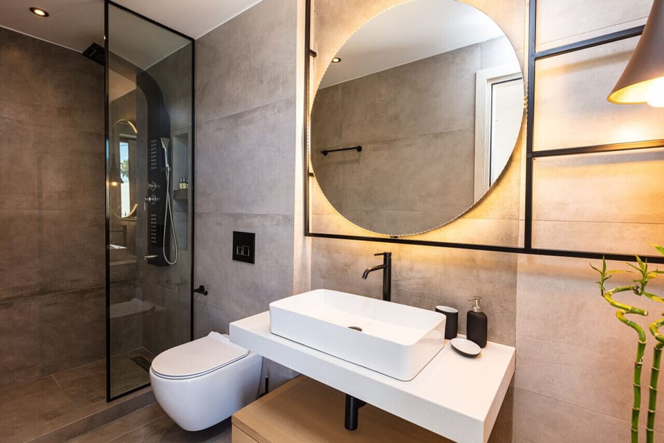 Bathroom amenities are provided.