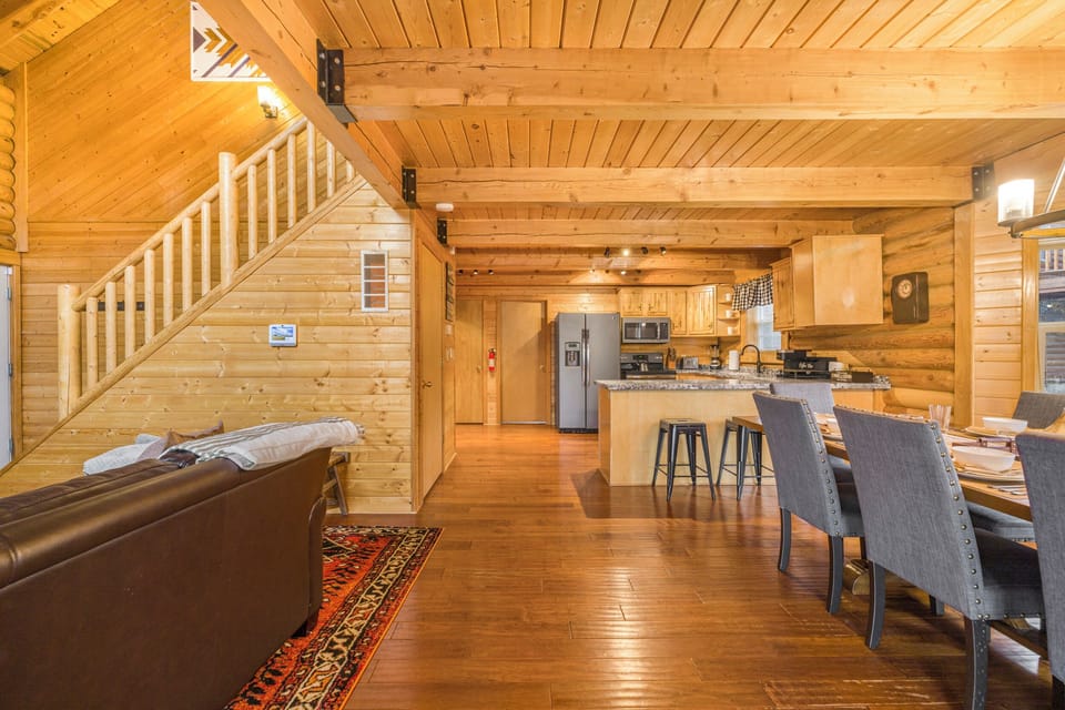 view from dining to kitchen