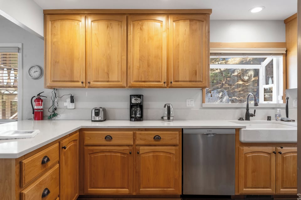 Updated kitchen with ample storage and counter space.