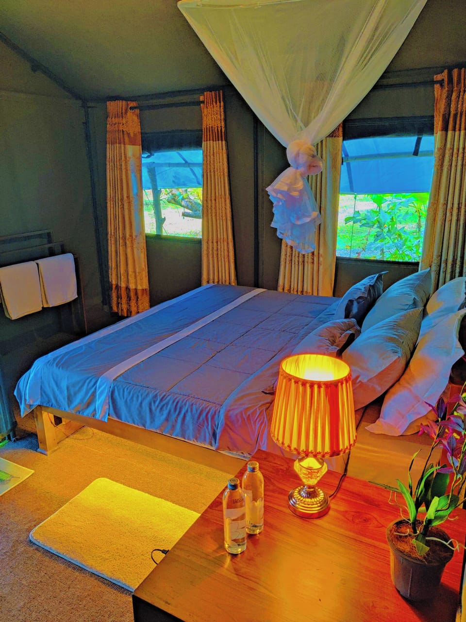 Luxury Tent, Lake View, Lakeside | Egyptian cotton sheets, premium bedding, memory foam beds