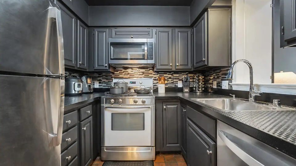 Kitchen || A variety of spices and cookware are at your disposal.