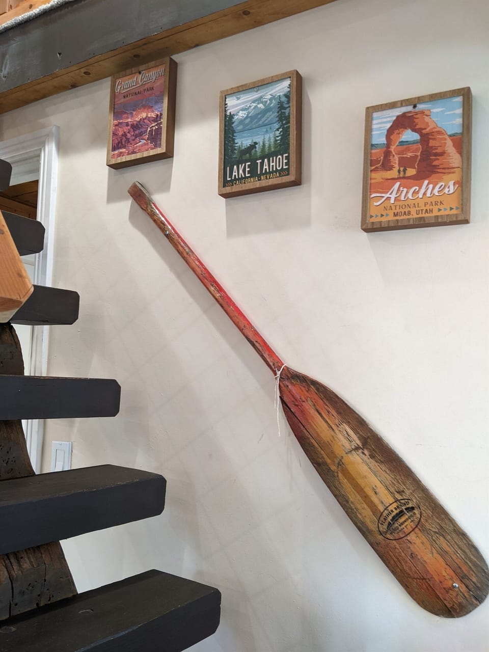 The stairs upto the kids play area upstairs.