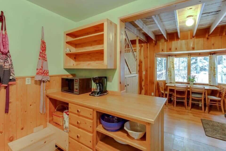 Microwave, coffee maker, crock pot, electric griddle.