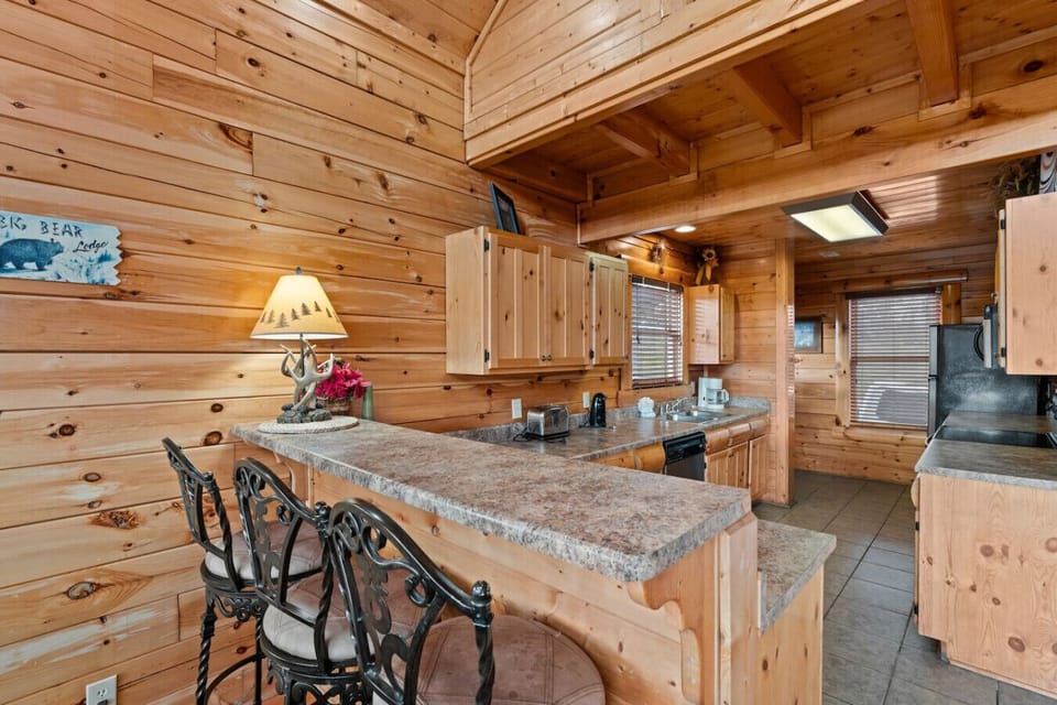 The kitchen also includes pots/pans, dishes, silverware, bakeware and additional appliances. It`s the perfect setup to make meals inside or enjoy takeout from any local restaurant.