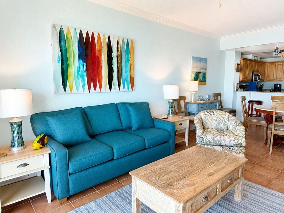 Crystal Shores West 905 Living Room with Queen Sleeper