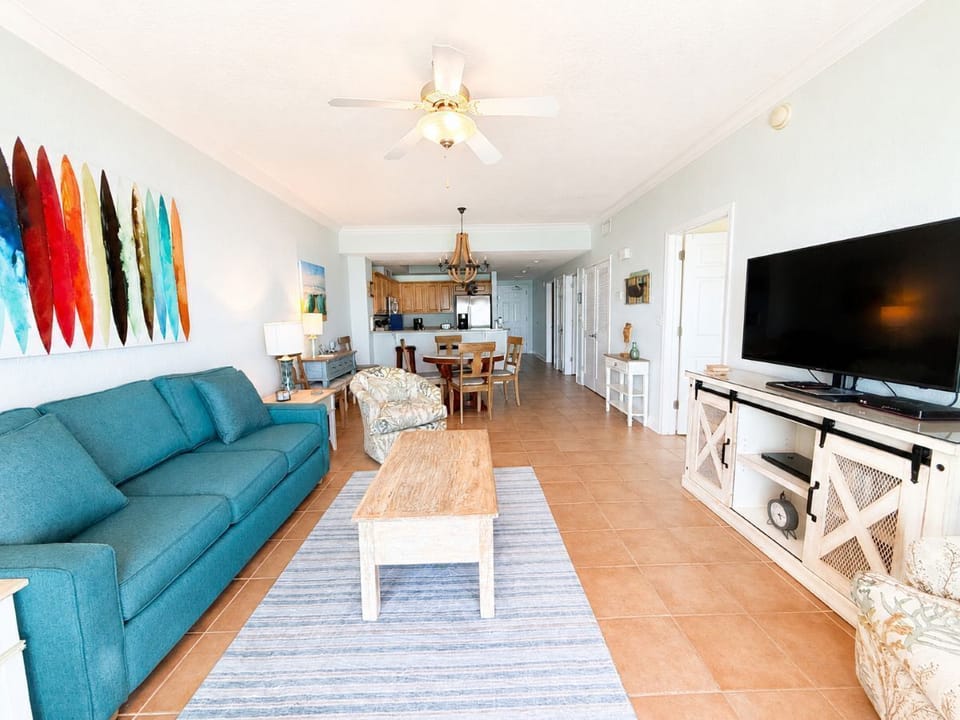Crystal Shores West 905 Living, Dining Room and Kitchen