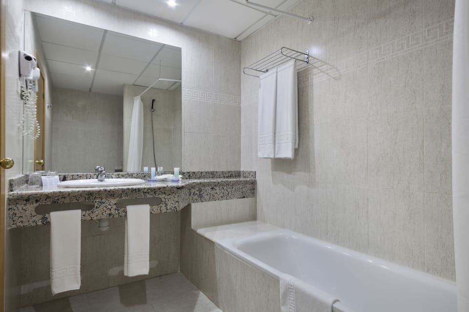 Hair dryer, bidet, towels