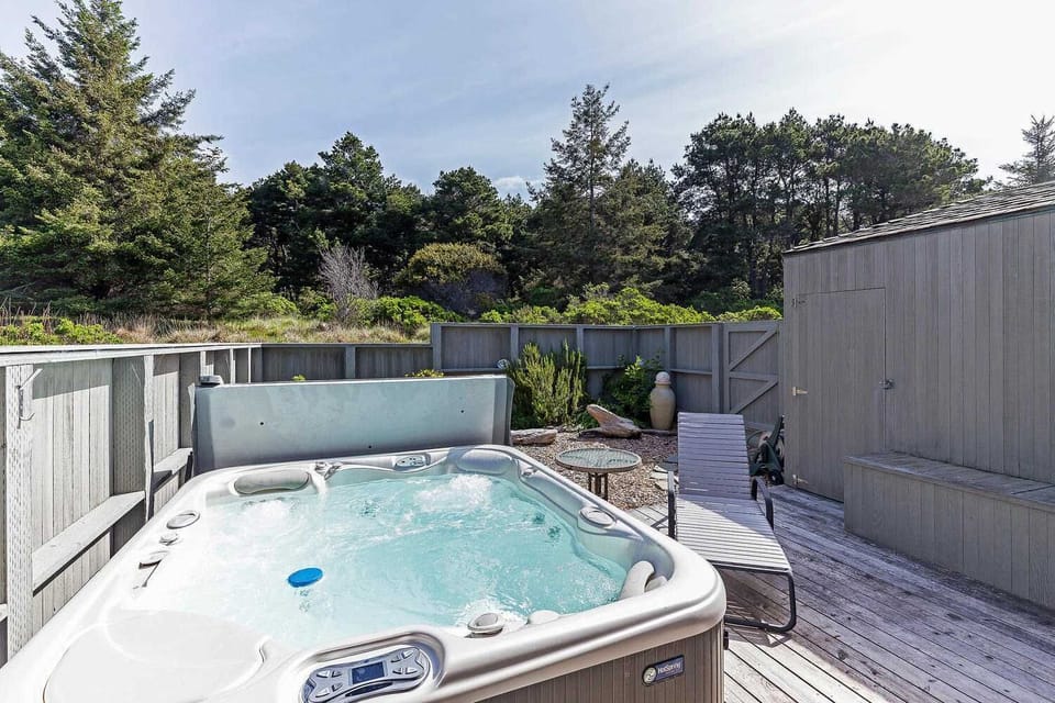 Private outdoor hot tub
