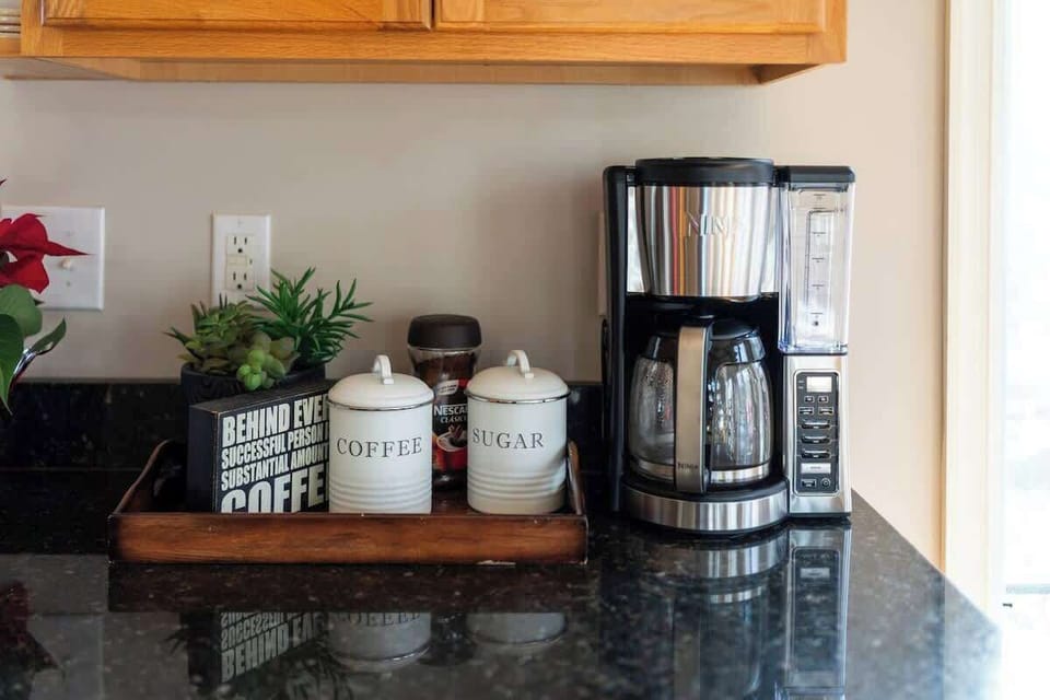 Coffee Maker with coffee /sugar for early morning 