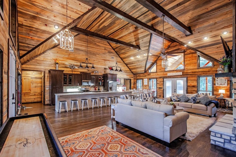 Great Room: Embrace rustic charm in a spacious haven filled with natural light and stylish decor!