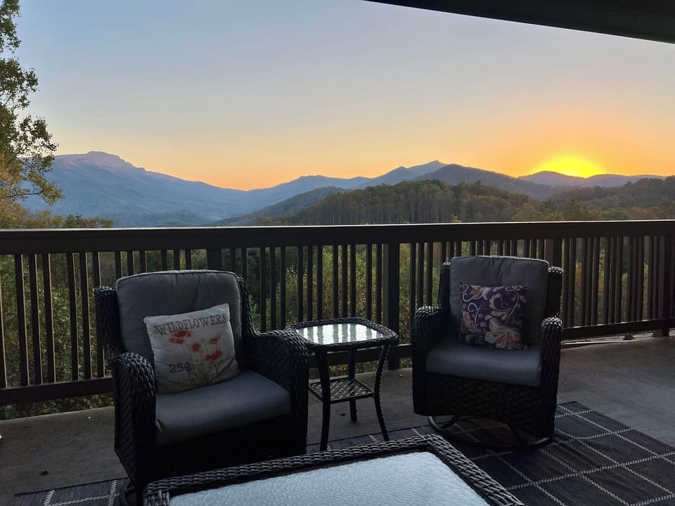 Enjoy the low humidity and birds singing from this private back porch