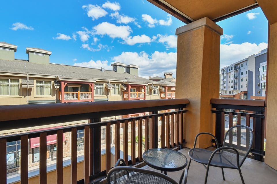 Private balcony with outdoor seating