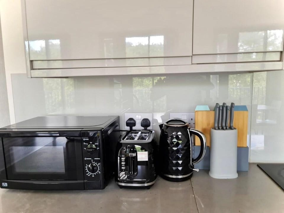 Apartment | Private kitchen | Fridge, microwave, oven, stovetop