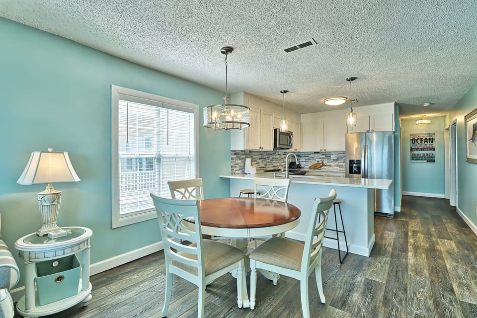 Dining and kitchen area