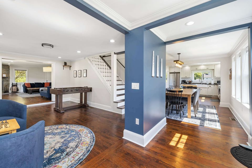 Dining Room, Playroom & Living Room