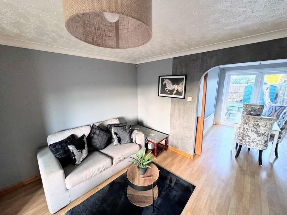 House | Living area | TV, fireplace