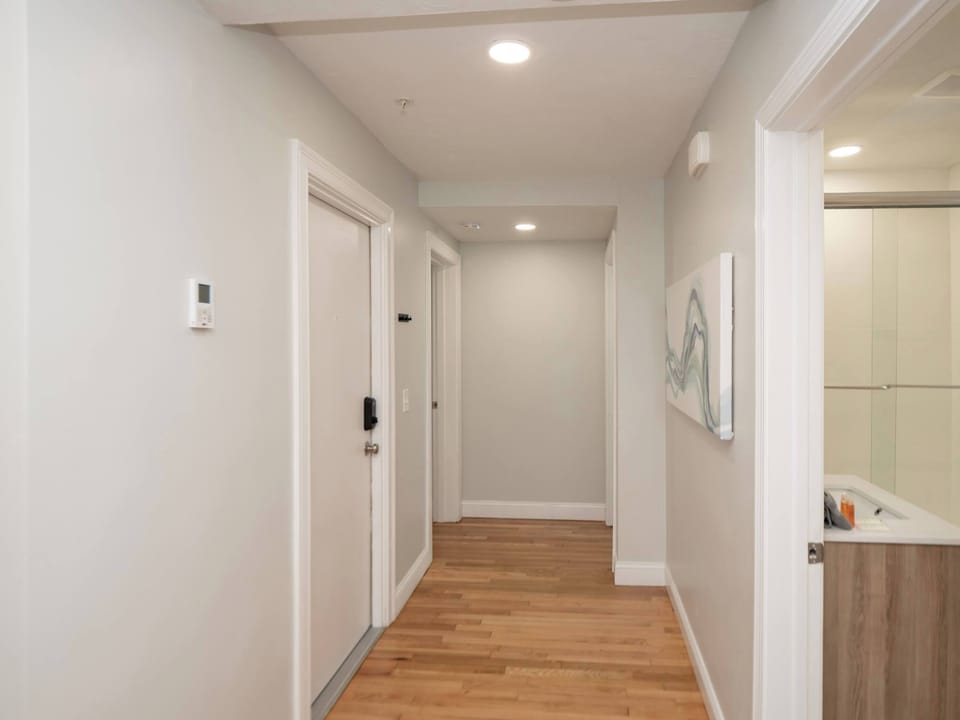 Primary bathroom is right across the hall from the main entrance