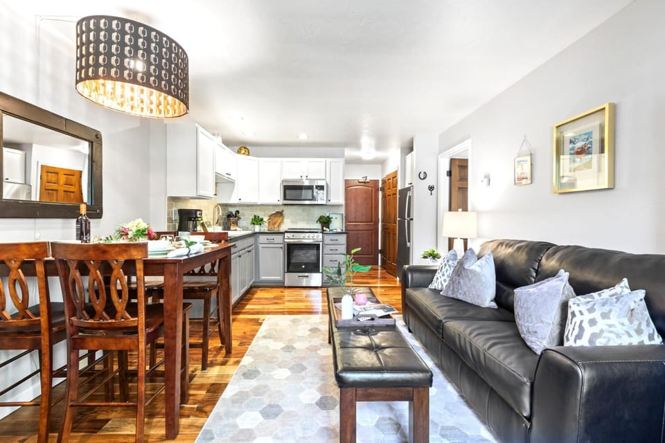 Open layout connects living, dining, and kitchen for seamless conversation and easy movement.