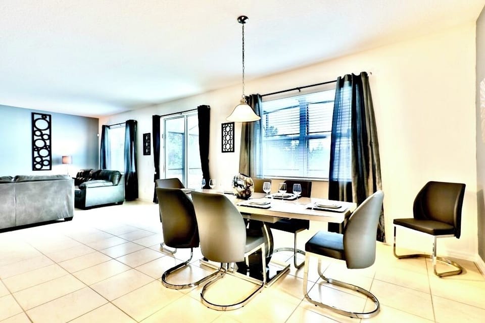 A more formal dining space