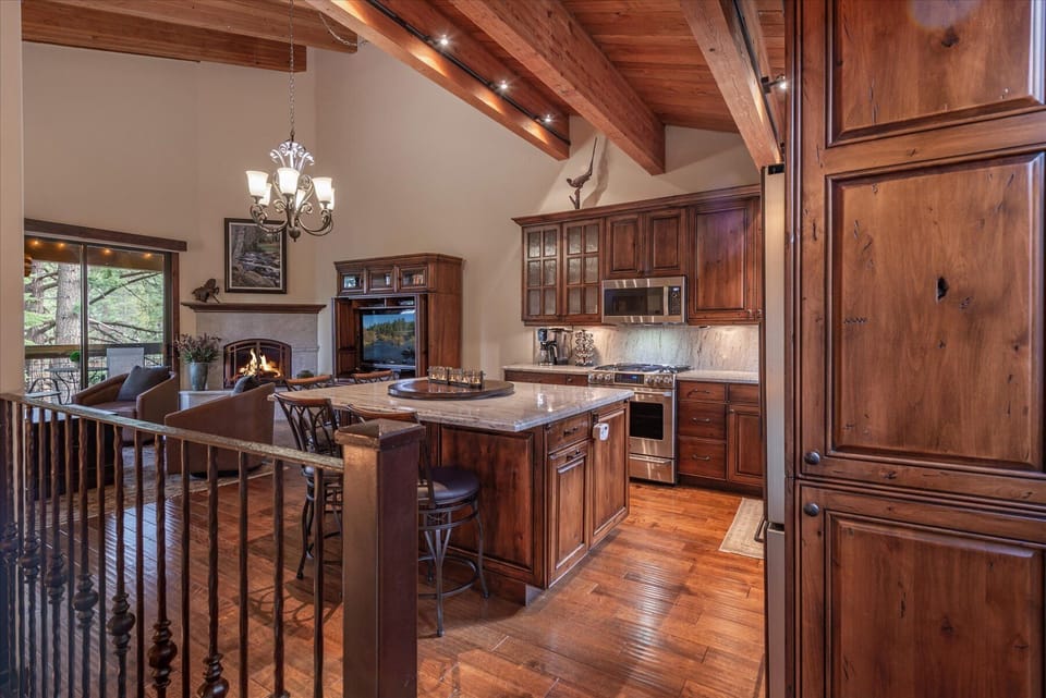 Open kitchen and living room space