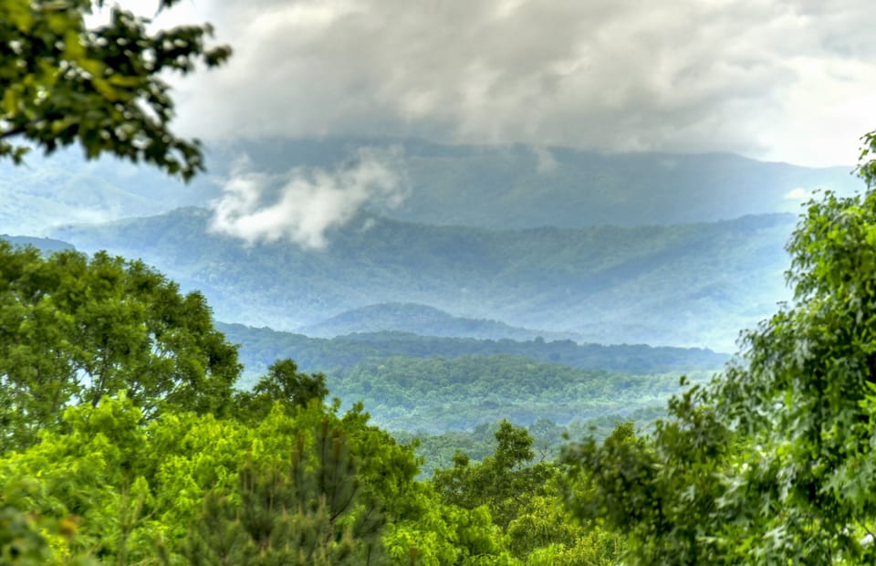 Rolling Mountain Views Visible from the Upper Level Porch