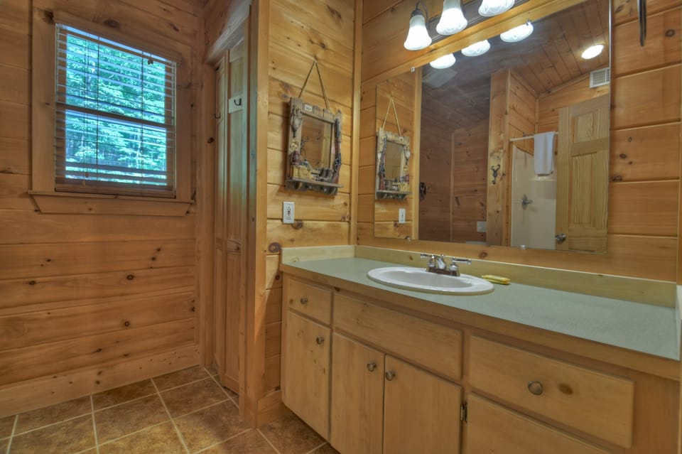 Loft level bathroom