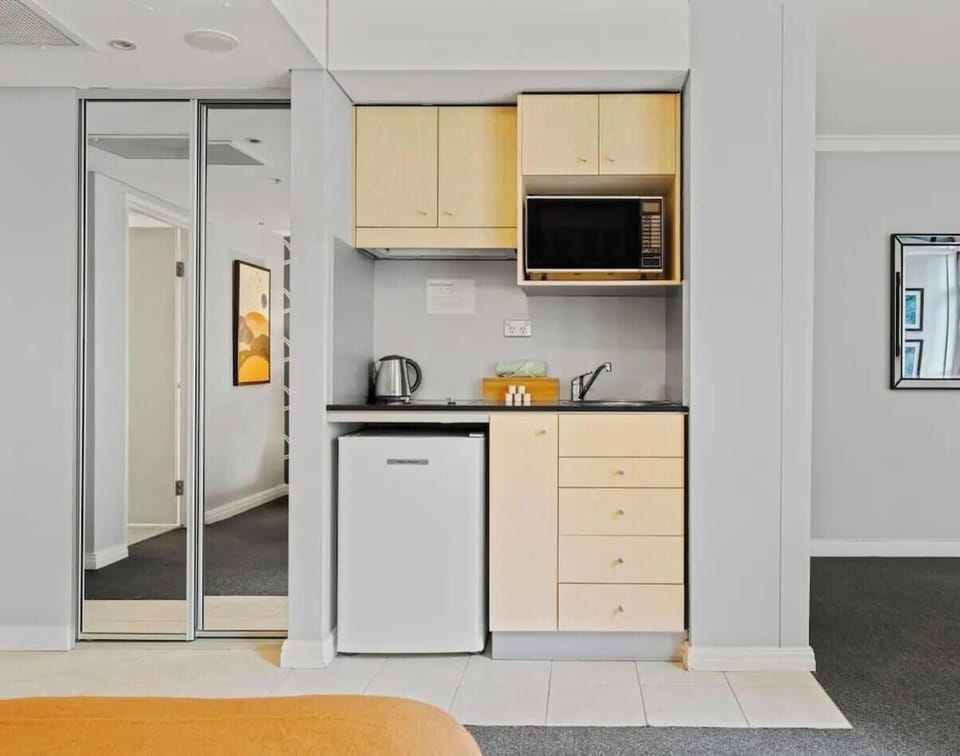Convenient kitchen setup for short stays