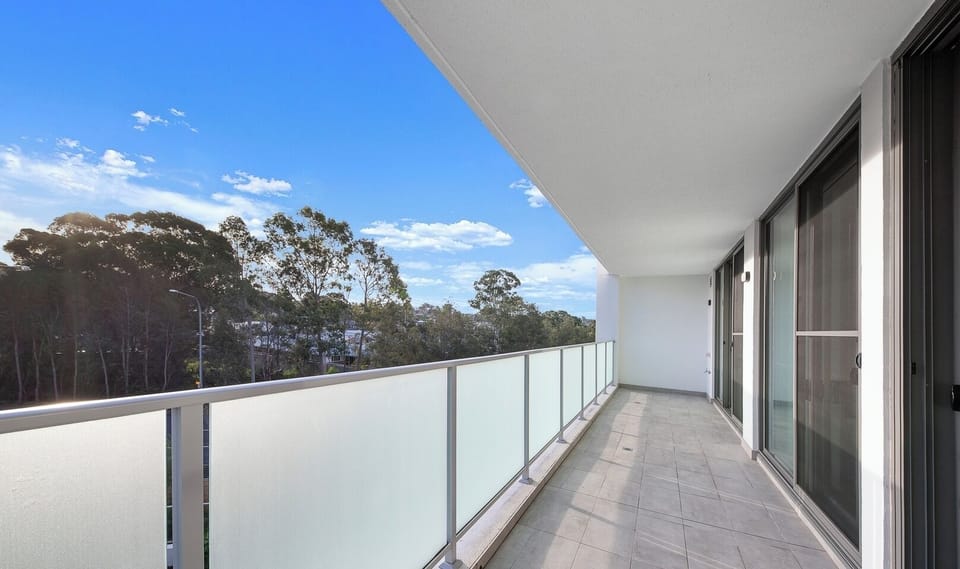 Bright balcony area with a calm atmosphere