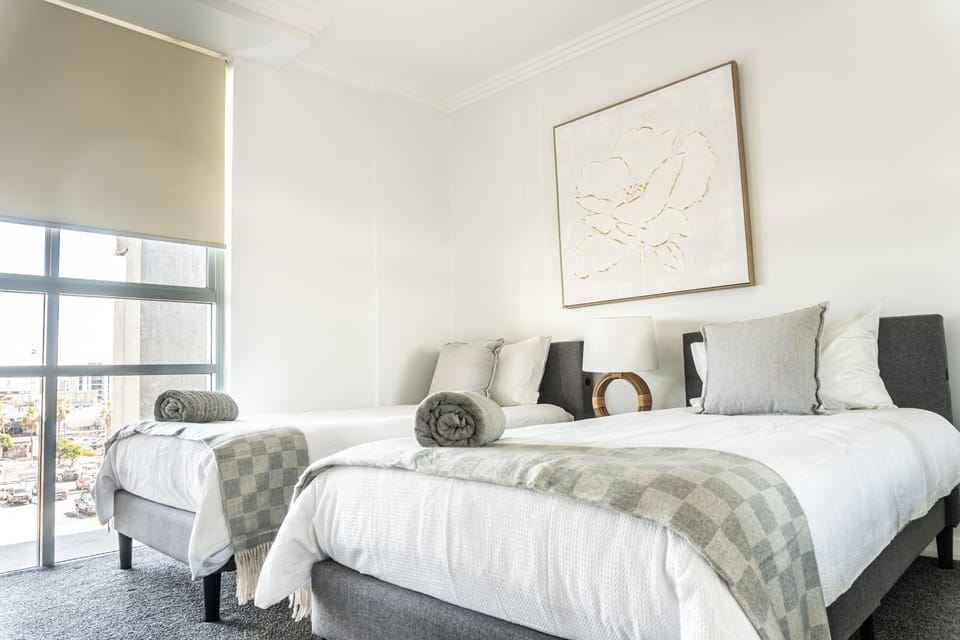 Second bedroom featuring 2 x single beds.