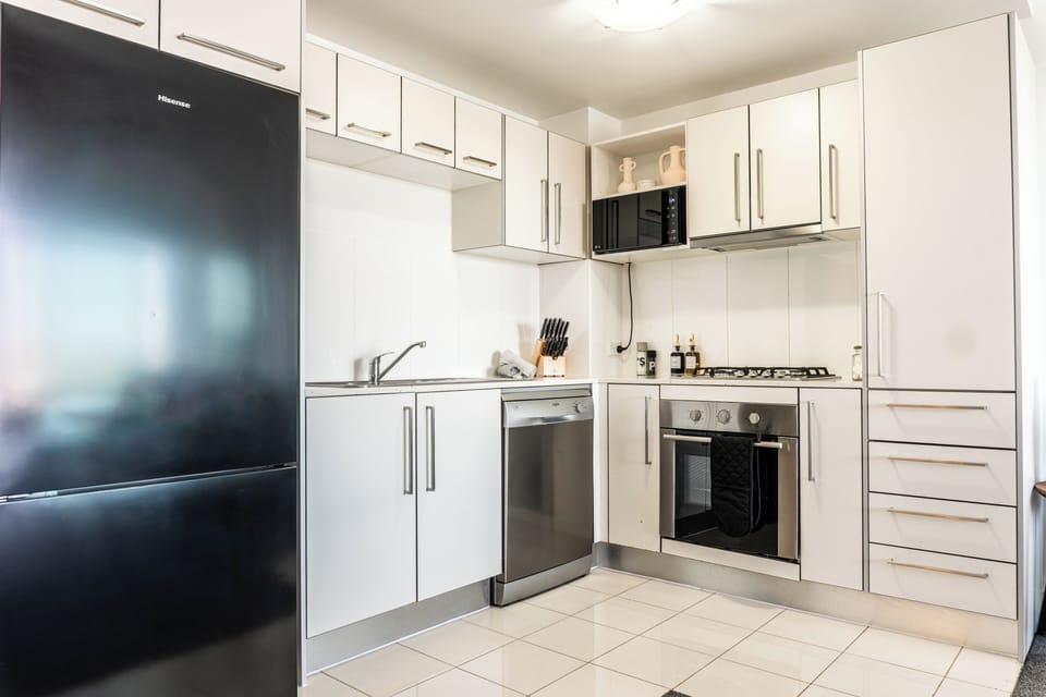 Fully equipped kitchen for self-catering.