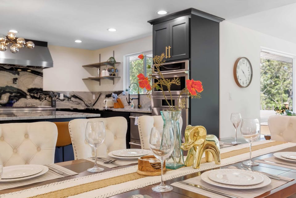 Detailed table setting in the dining area, adding a touch of class and sophistication to your stay.