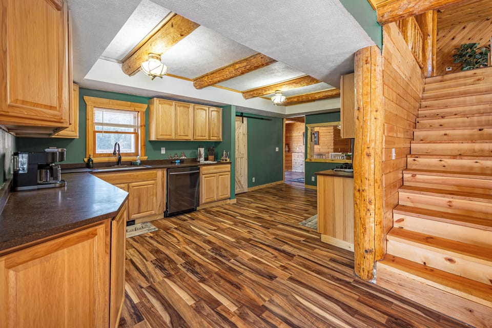 Kitchen and stairs