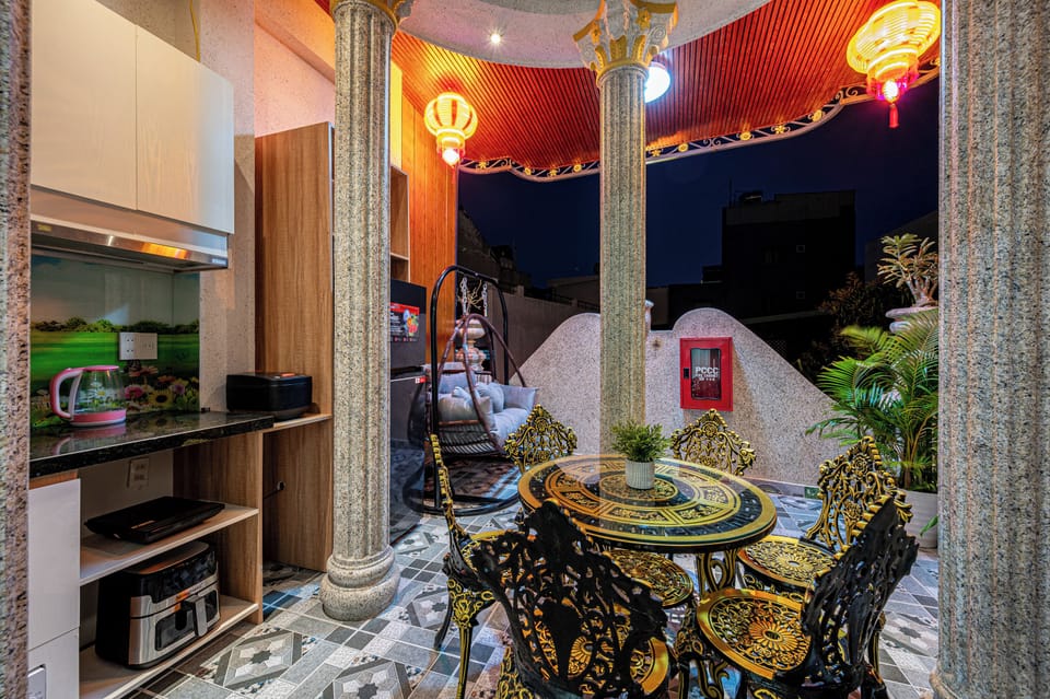 Deluxe Apartment, Terrace, Courtyard View | Private kitchen | Fridge, microwave, rice cooker, cleaning supplies