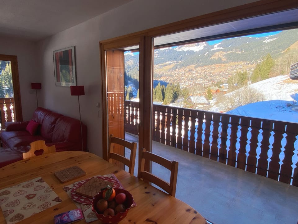 View down the valley from the dining table