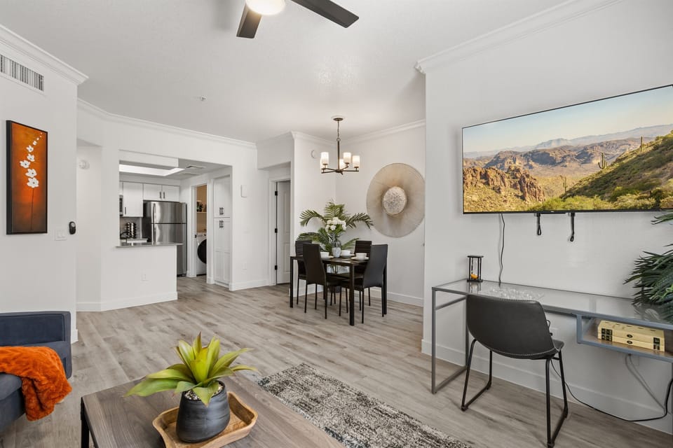Spacious area from living room to dining area