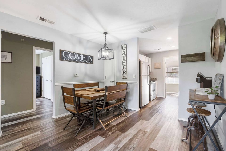 Dining table with seating for up to 6