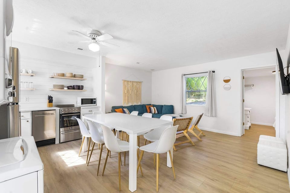 The main living area’s open layout is ideal for relaxing together