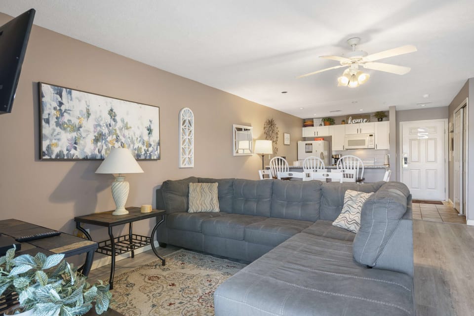 Curl up for a movie or take a snooze on the Queen-Size Sleeper Sofa in the Living Room