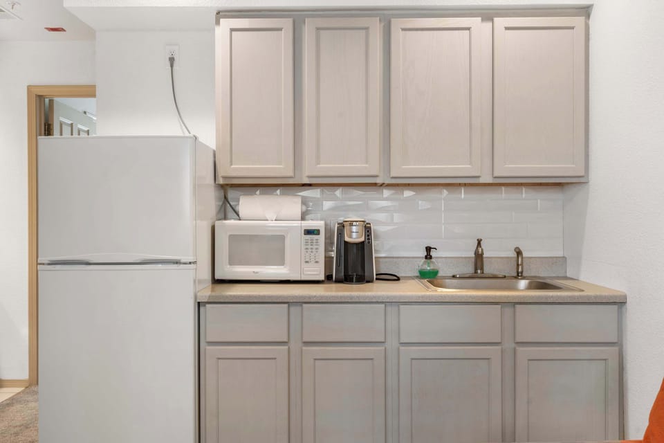 Kitchen is fully stocked with your basics