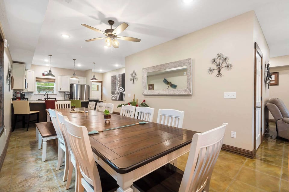 Dining table with seating for 11