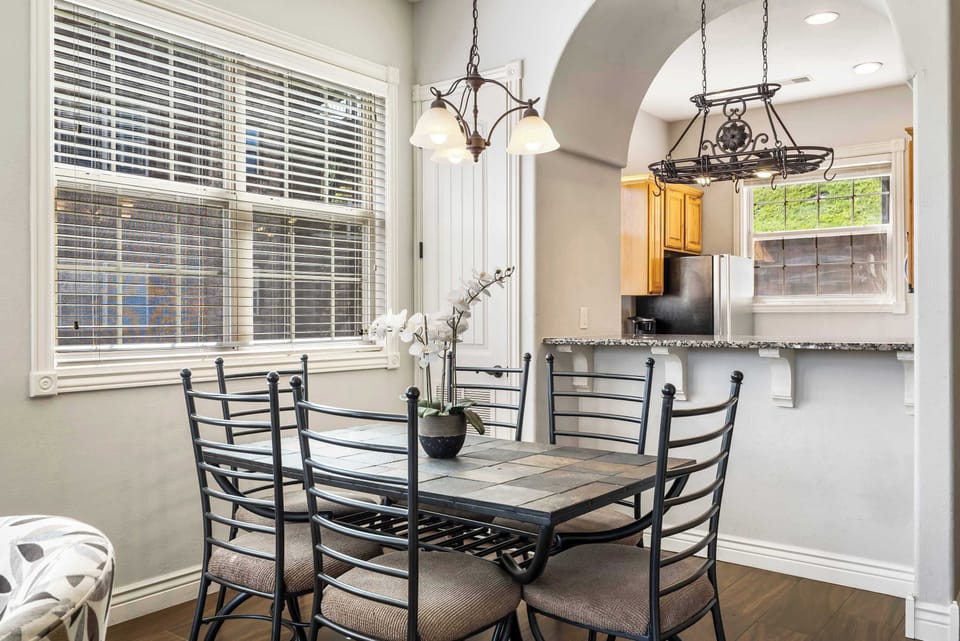 Dining table with seating for 6